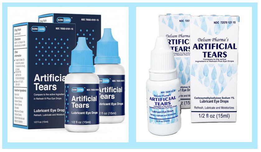 Artificial Tears eye drop product array
